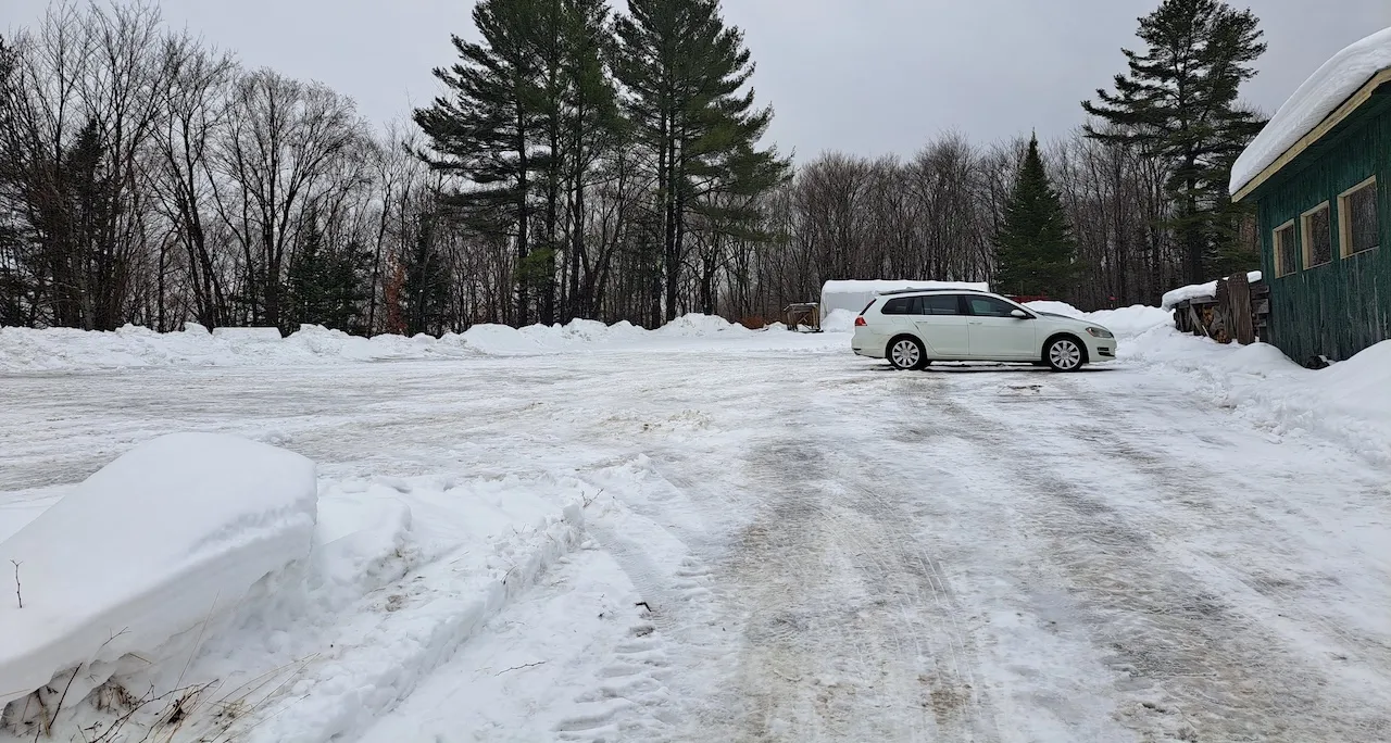 Parking at the top of the hill
