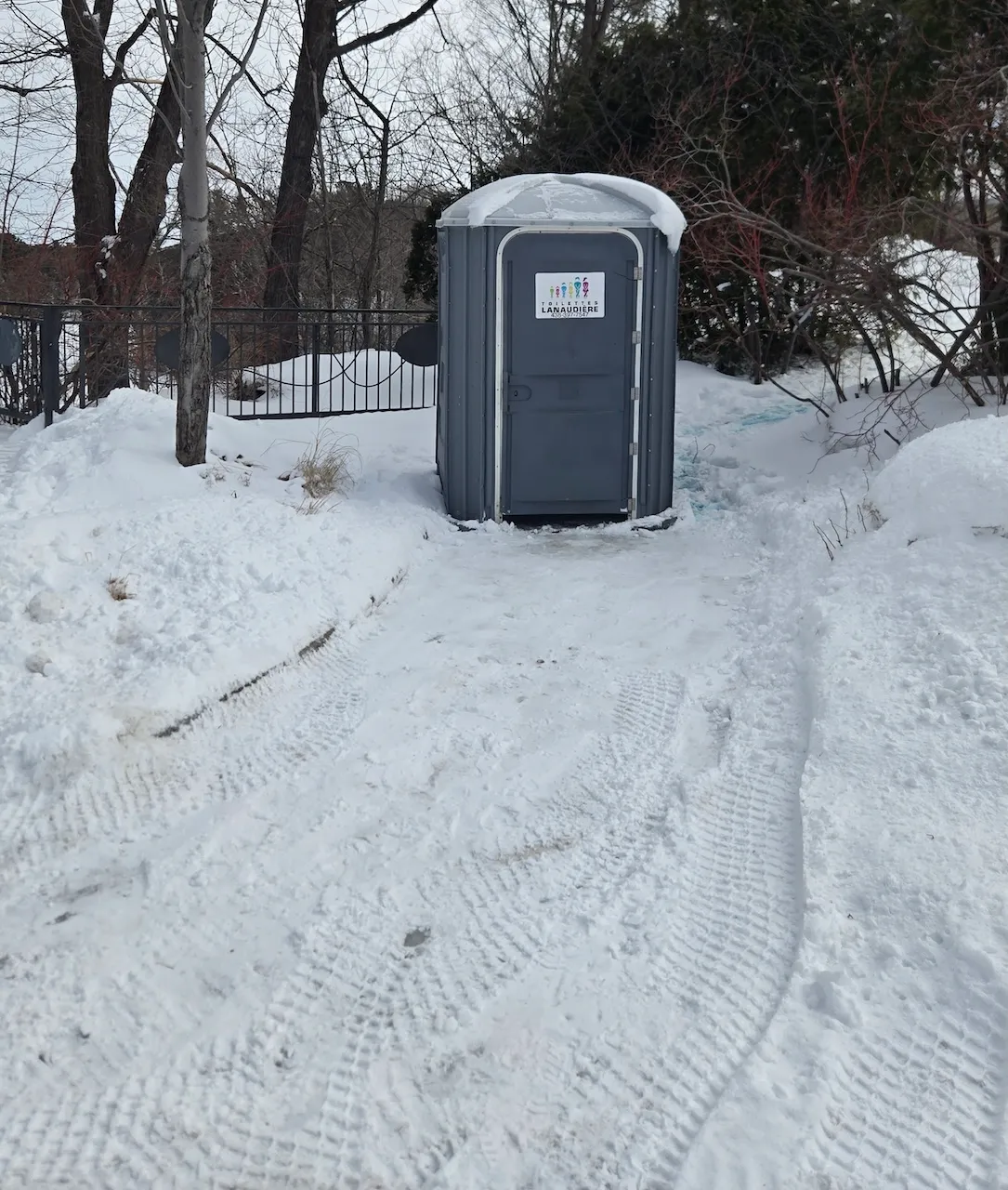 Accessible portable toilet at the festival