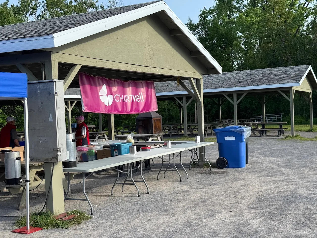 Kiosque Chartwell - Tables de collations