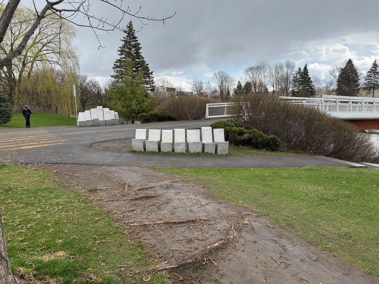 Street furniture along the route