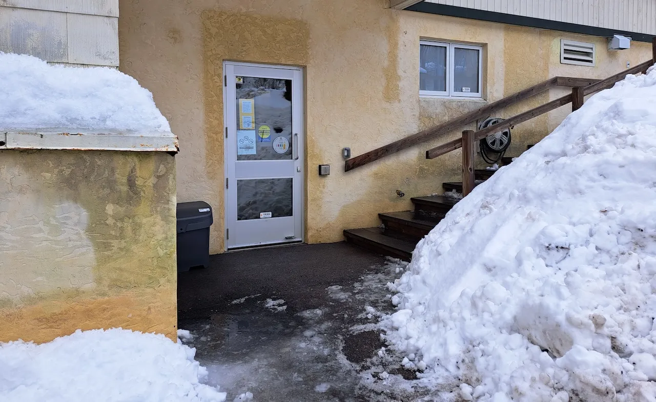 Entrance - At the rear
