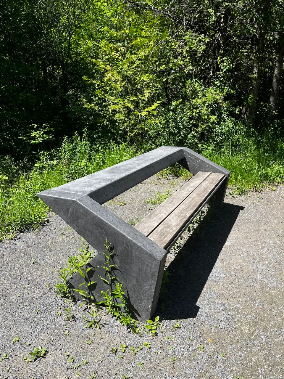 Banc le long du sentier