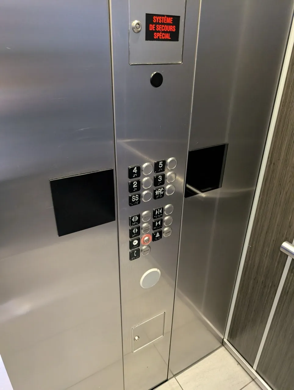 Elevator interior control panel
