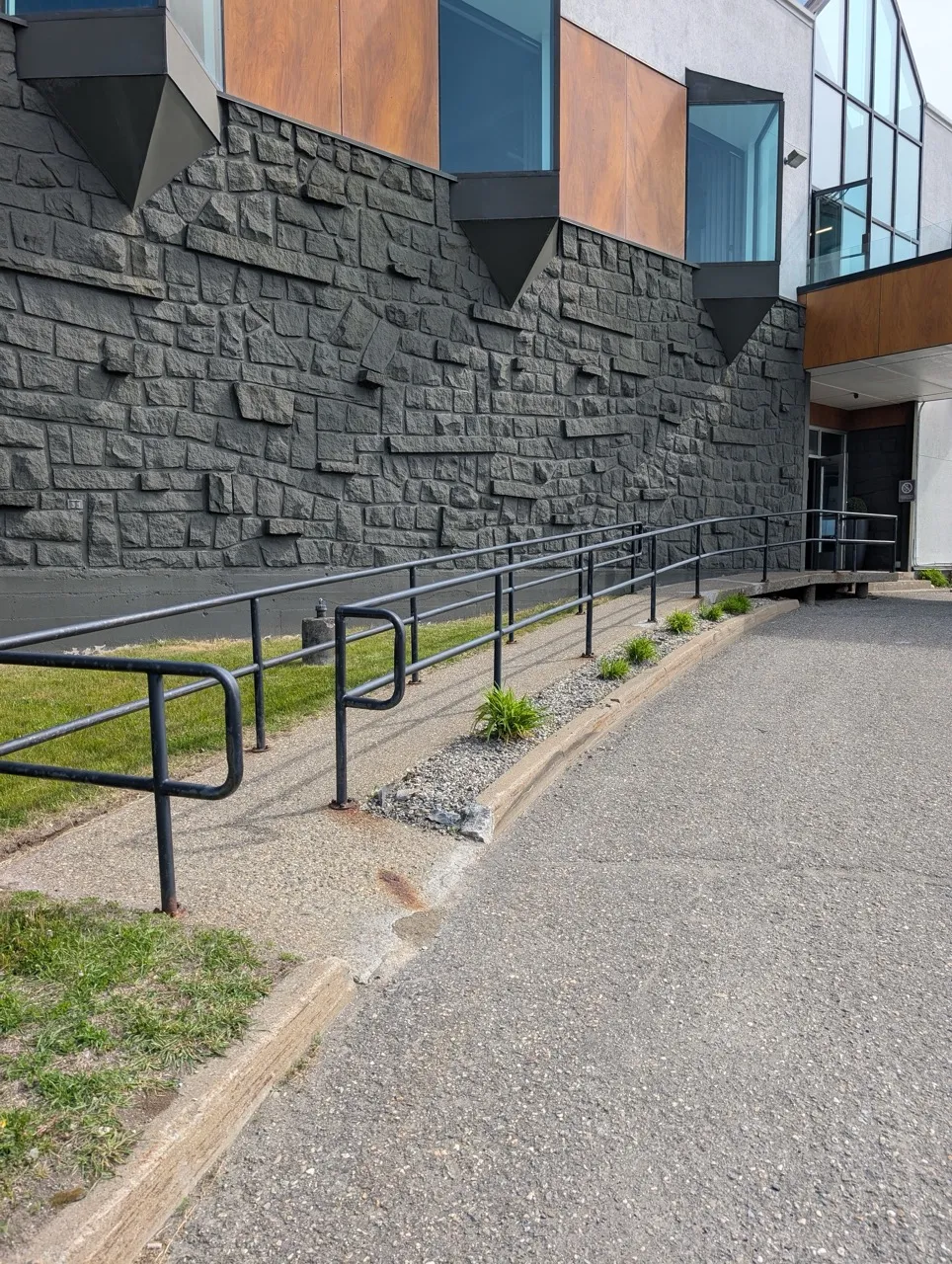 Access ramp for the hotel's main entrance