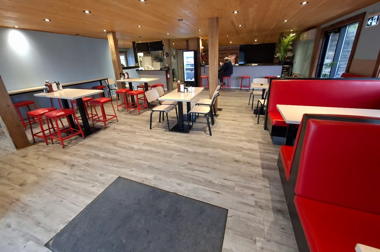 Indoor dining area