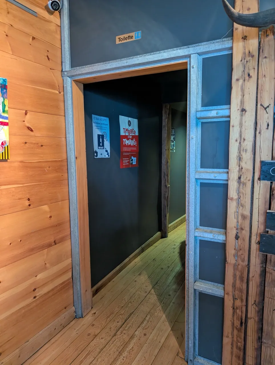 Corridor leading to the restrooms
