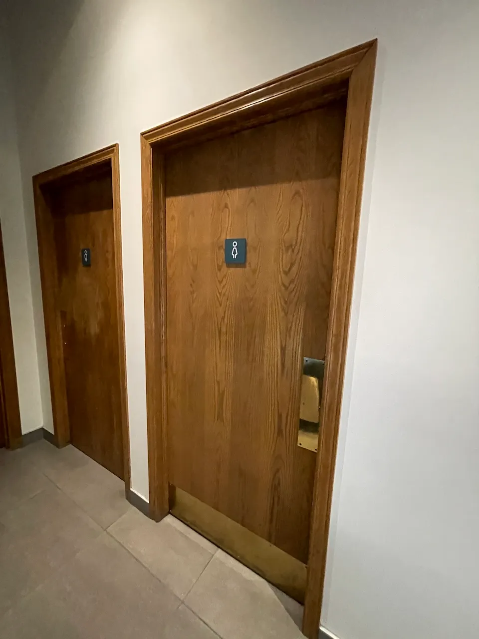 Restroom doors