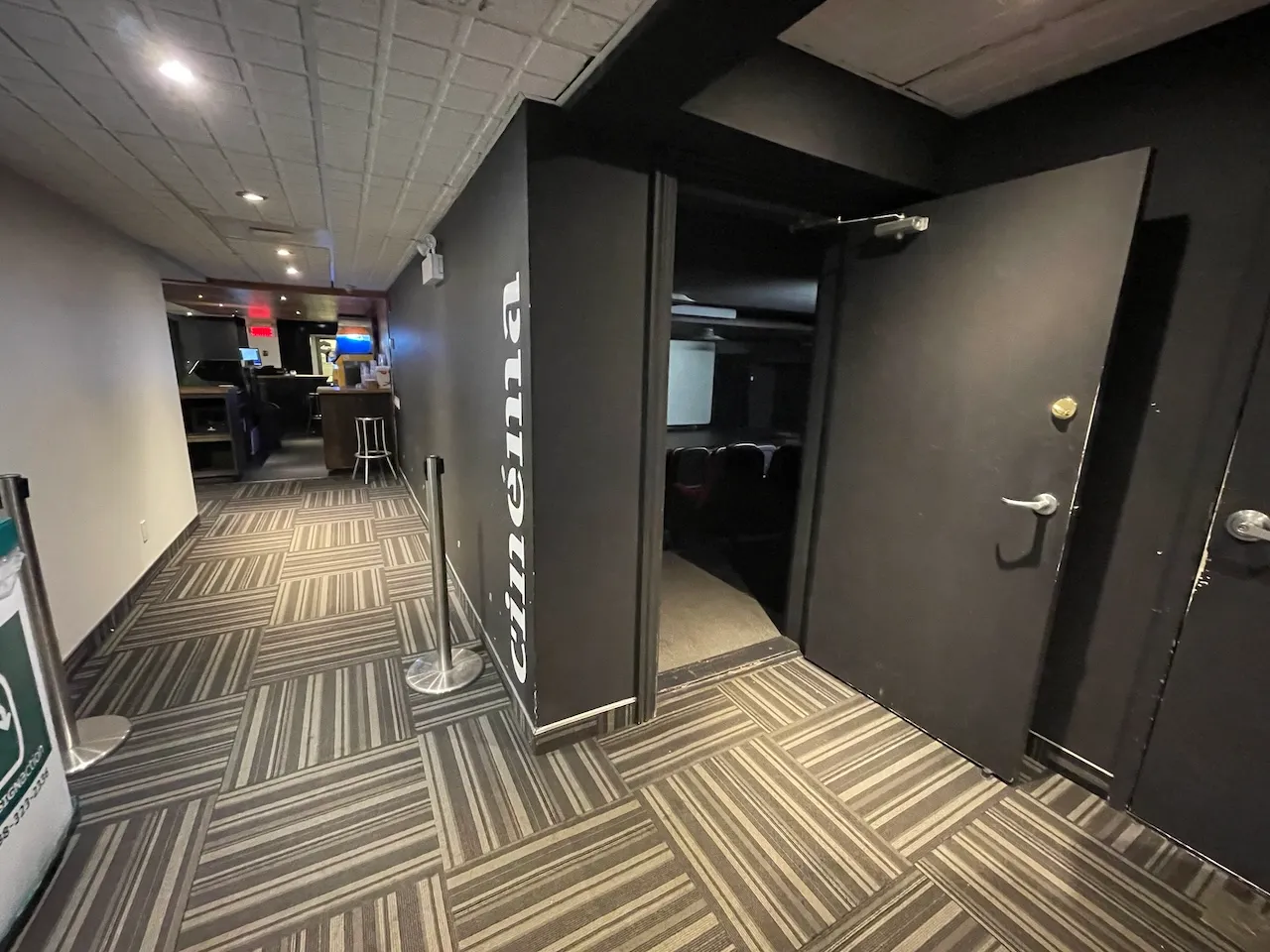 Entrance to the movie theater
