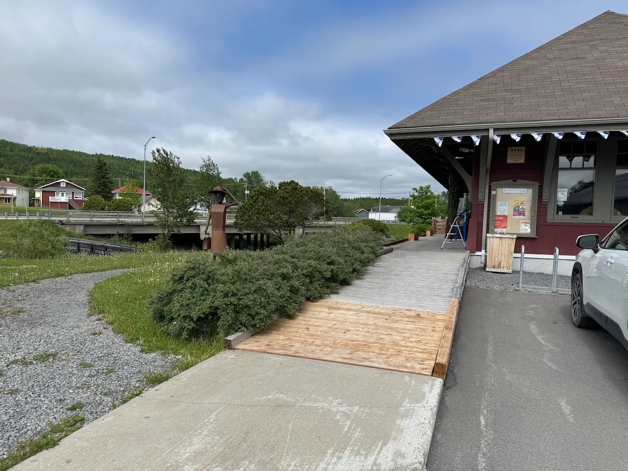 Slope near the main entrance