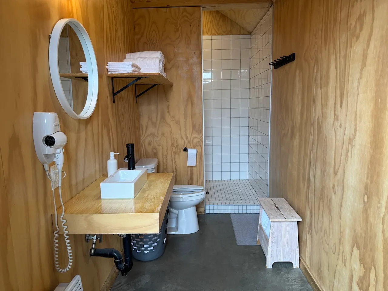 Toilet and shower