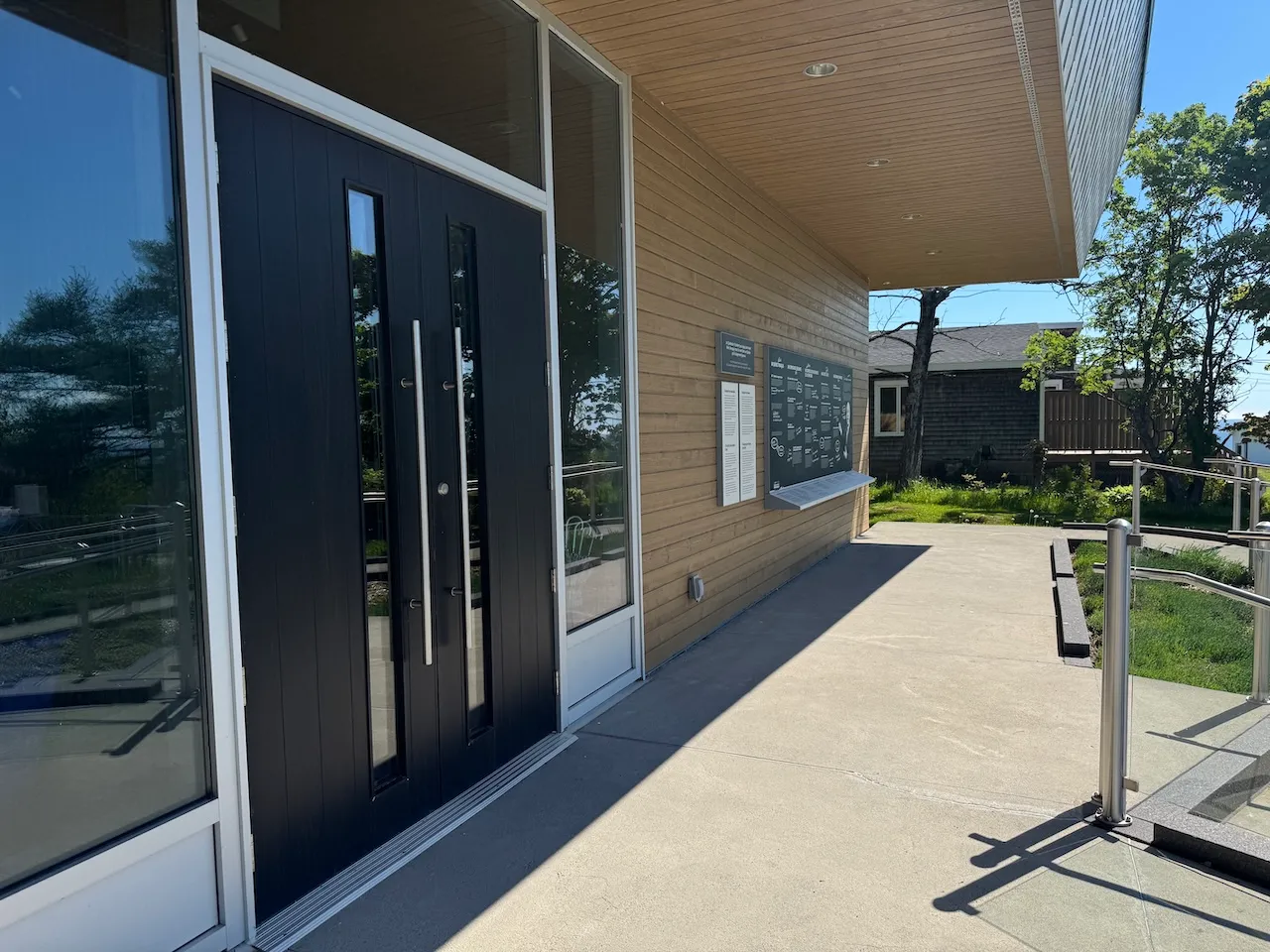 Door leading to the outdoor section of the exhibition