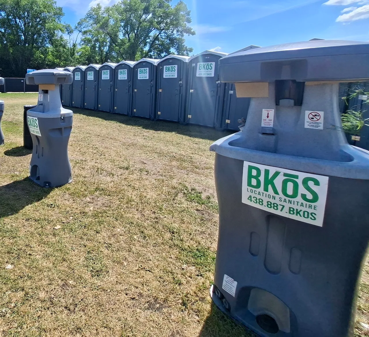 Toilette chimique : Station de lavage de mains