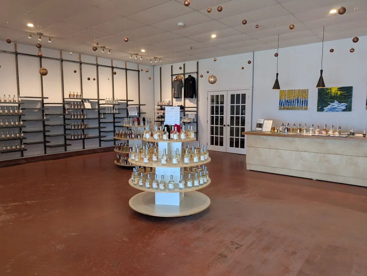 Intérieur de la boutique - section surélevée