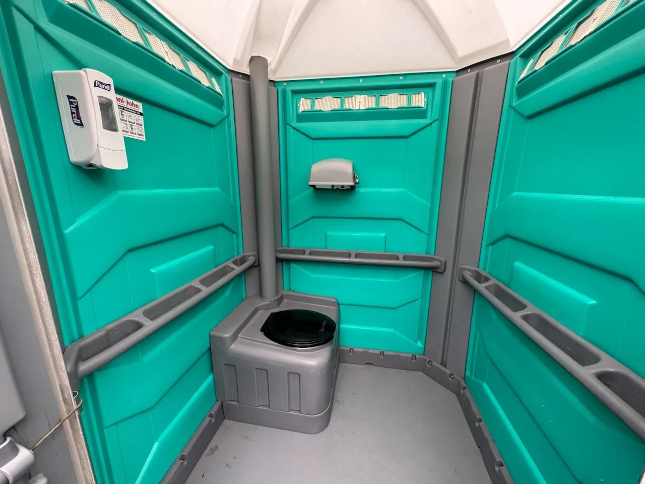 Adapted portable toilet
