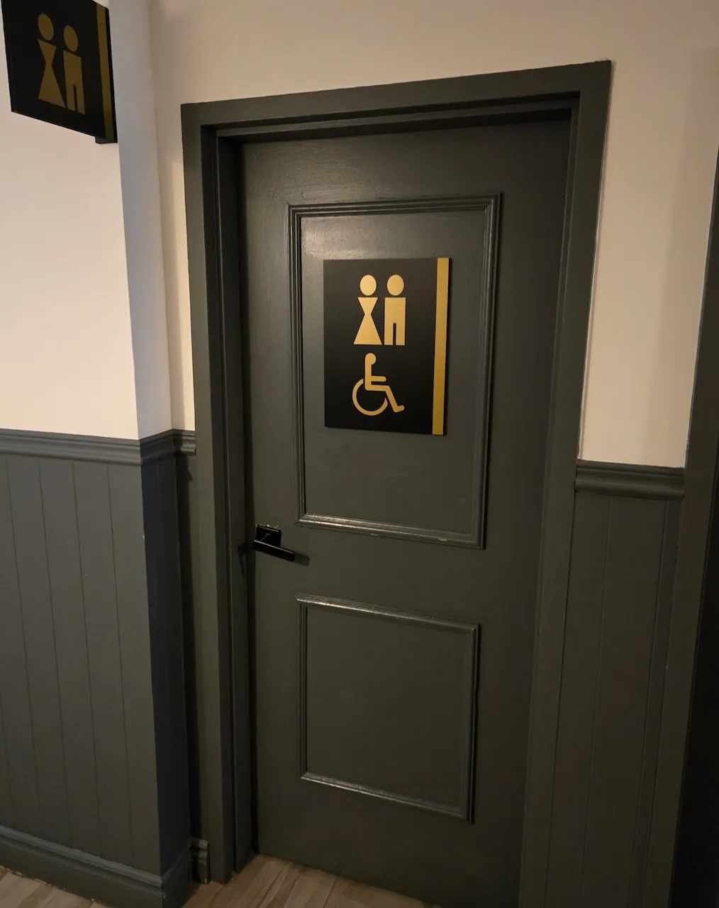 Entrance to the accessible restroom (ground floor)