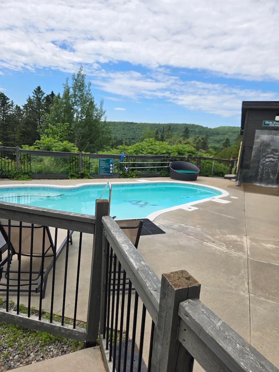 The hotel's outdoor pool