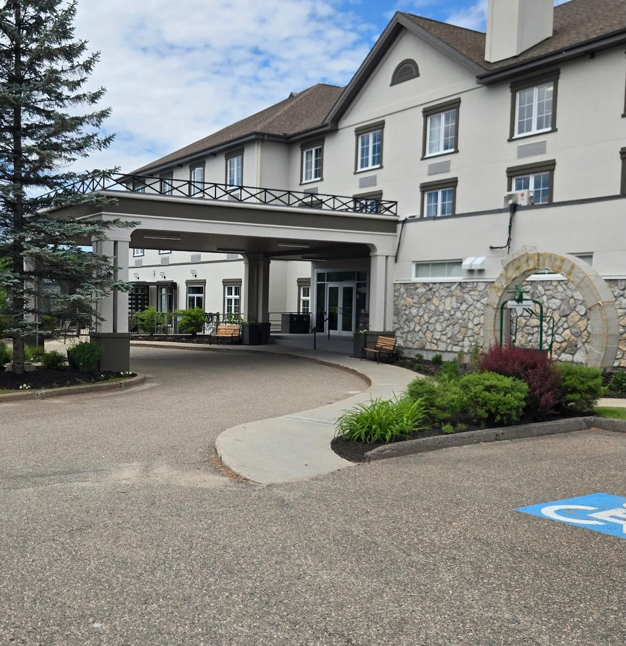 Path to the main entrance