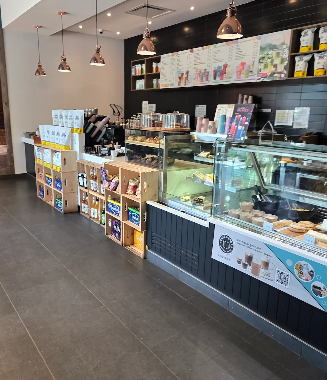Comptoir de vente du Café Dépôt