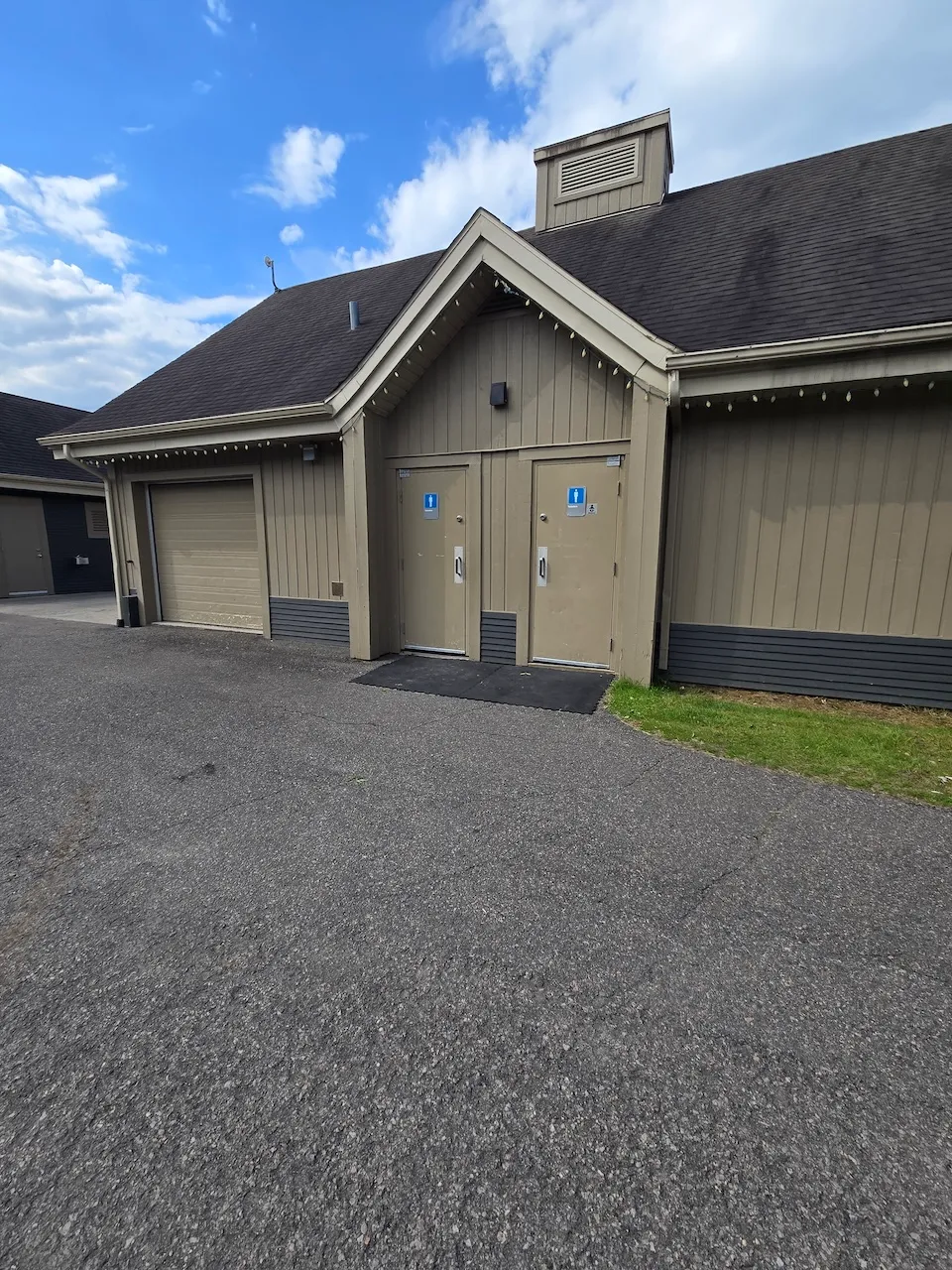 Outdoor entrance to the restroom facility