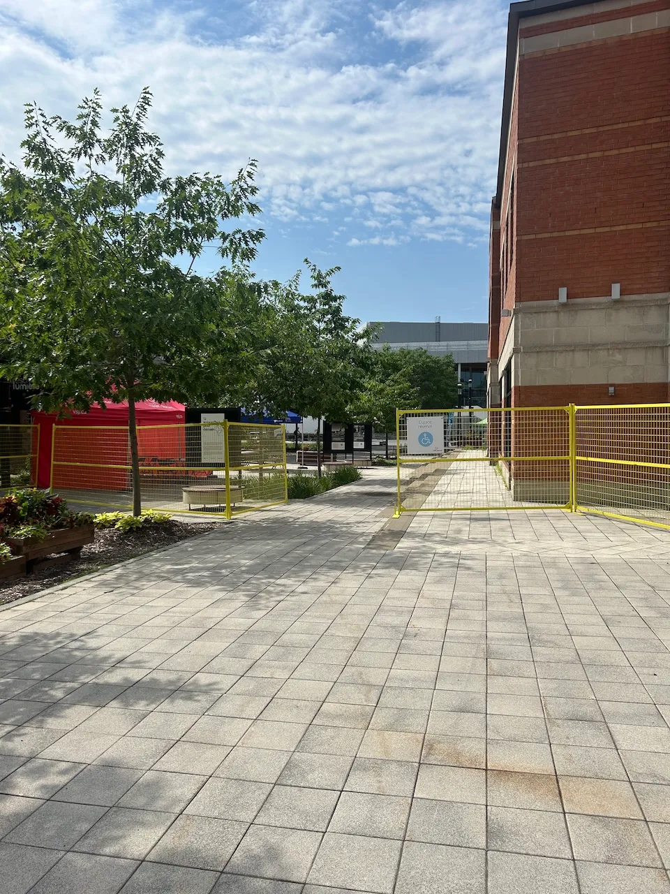 Entrance reserved for site access