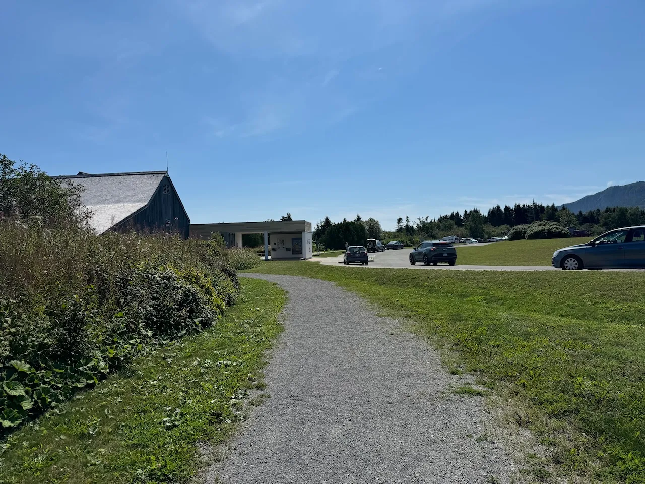 The trail starts at the Visitor Center