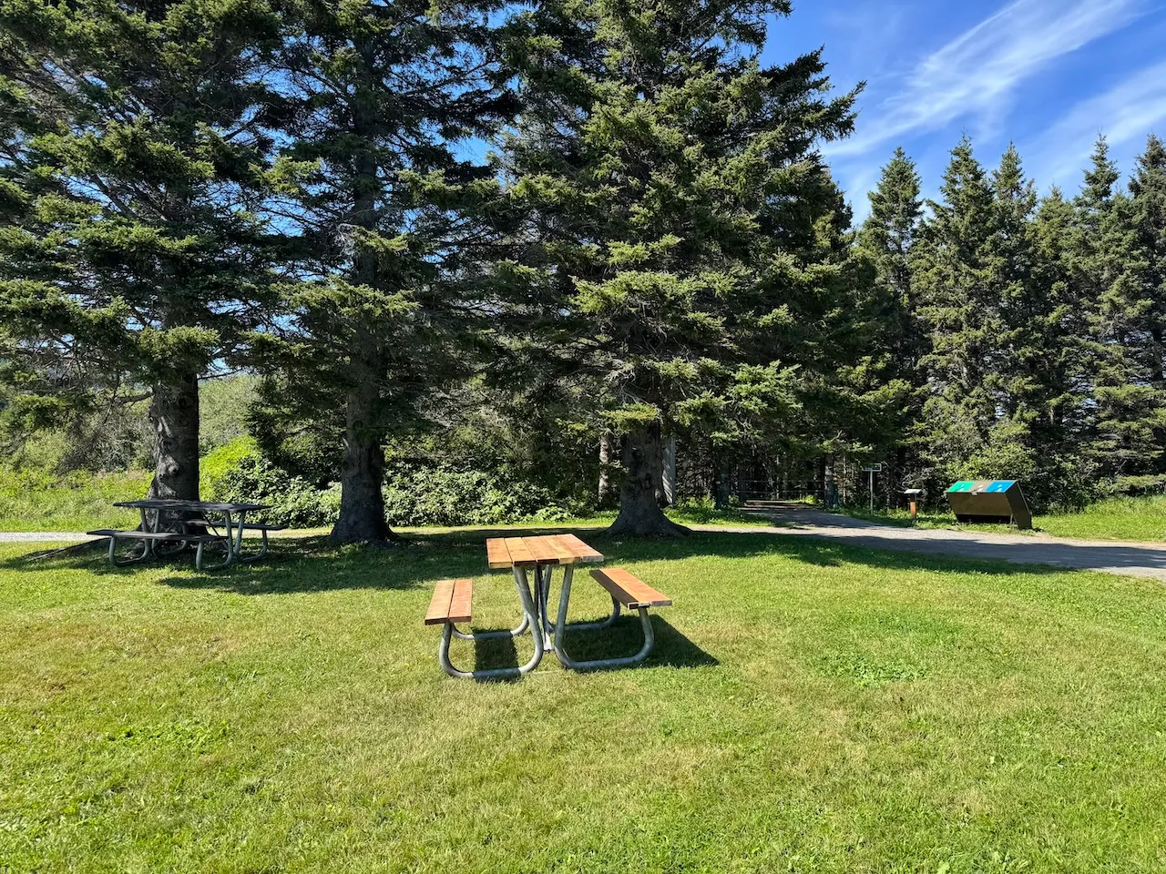 Rest area at the start of the trail