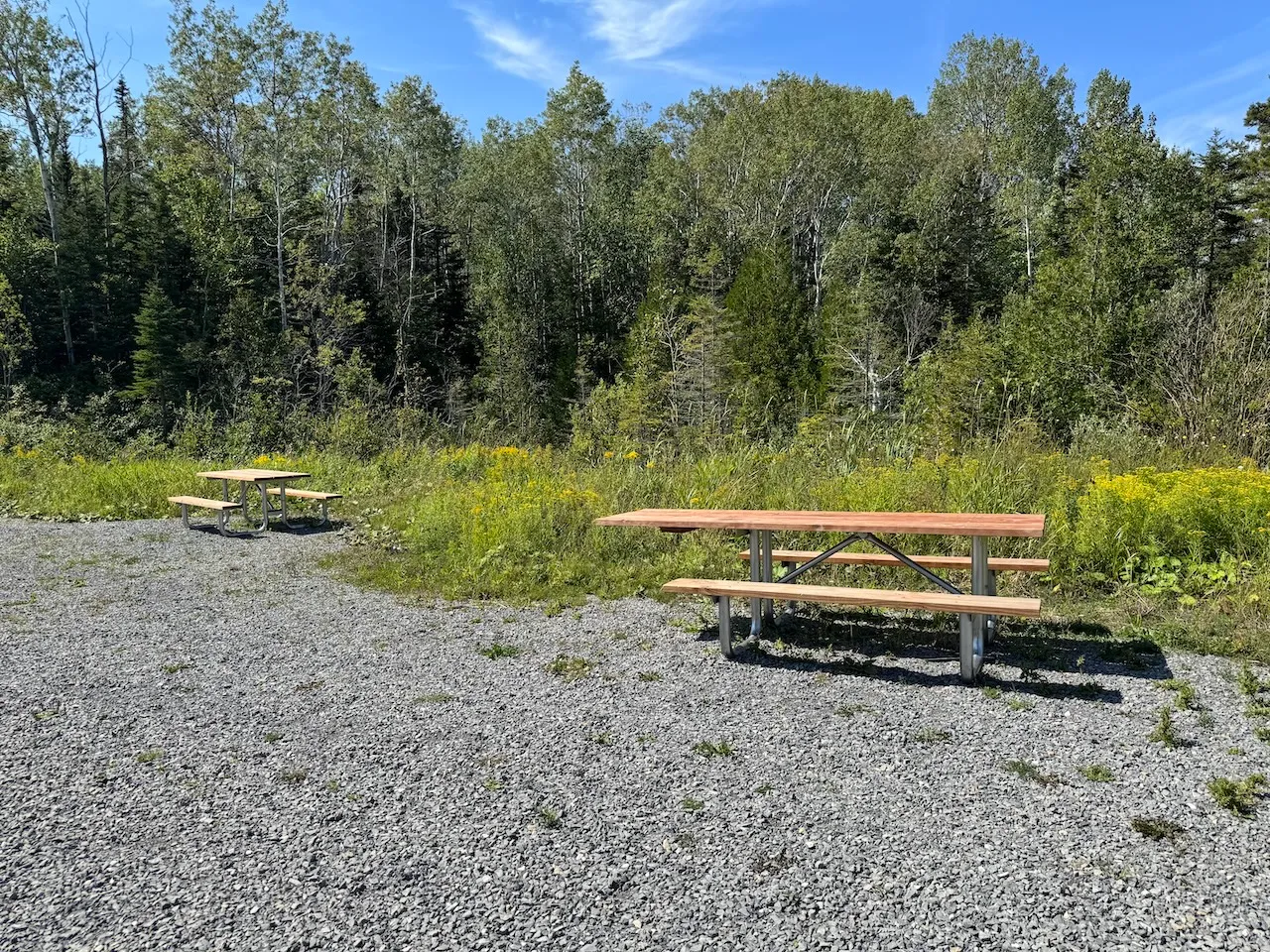 Rest area at the end of the trail - Accessible picnic table