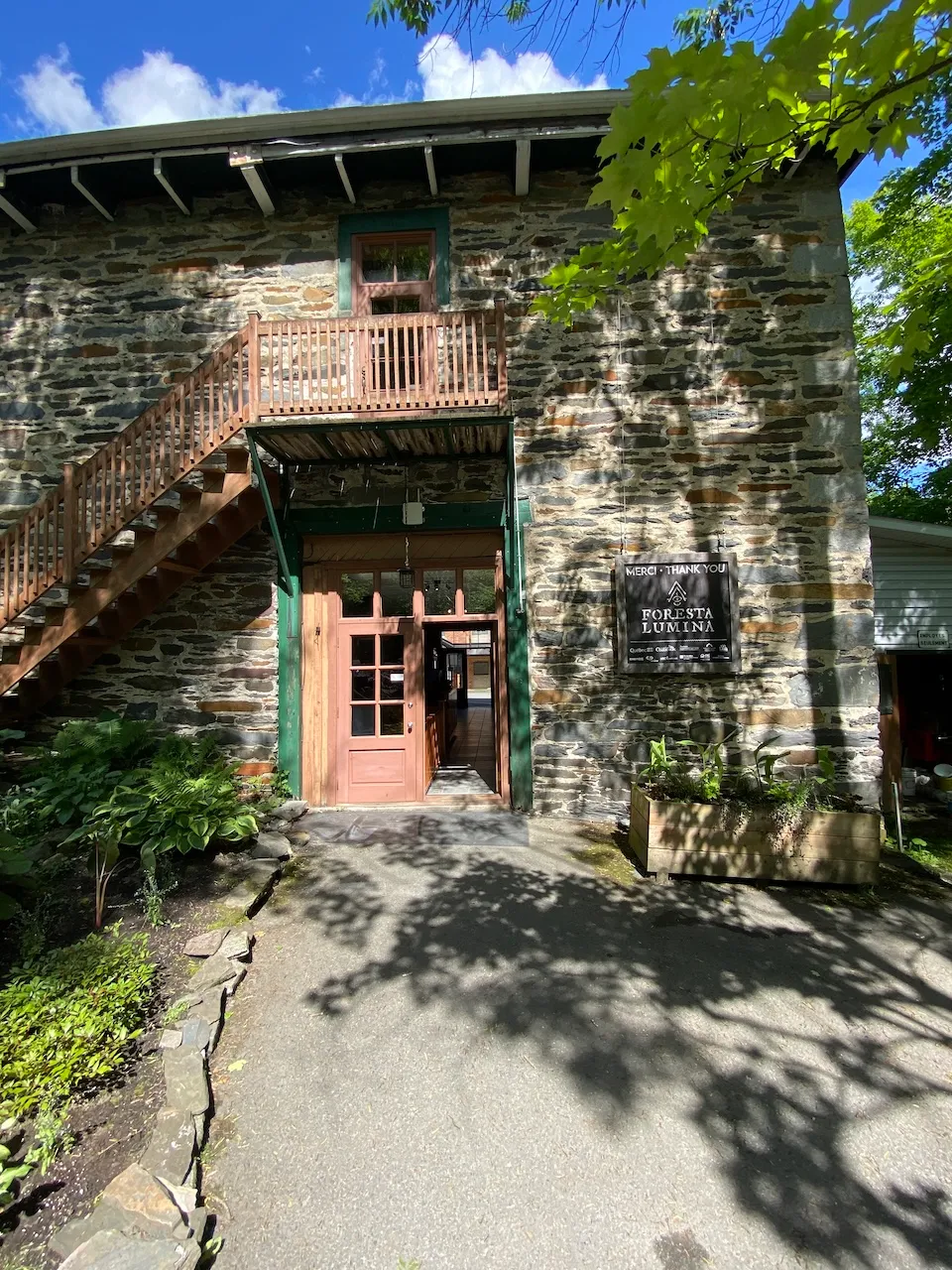 Outdoor entrance (behind the building)
