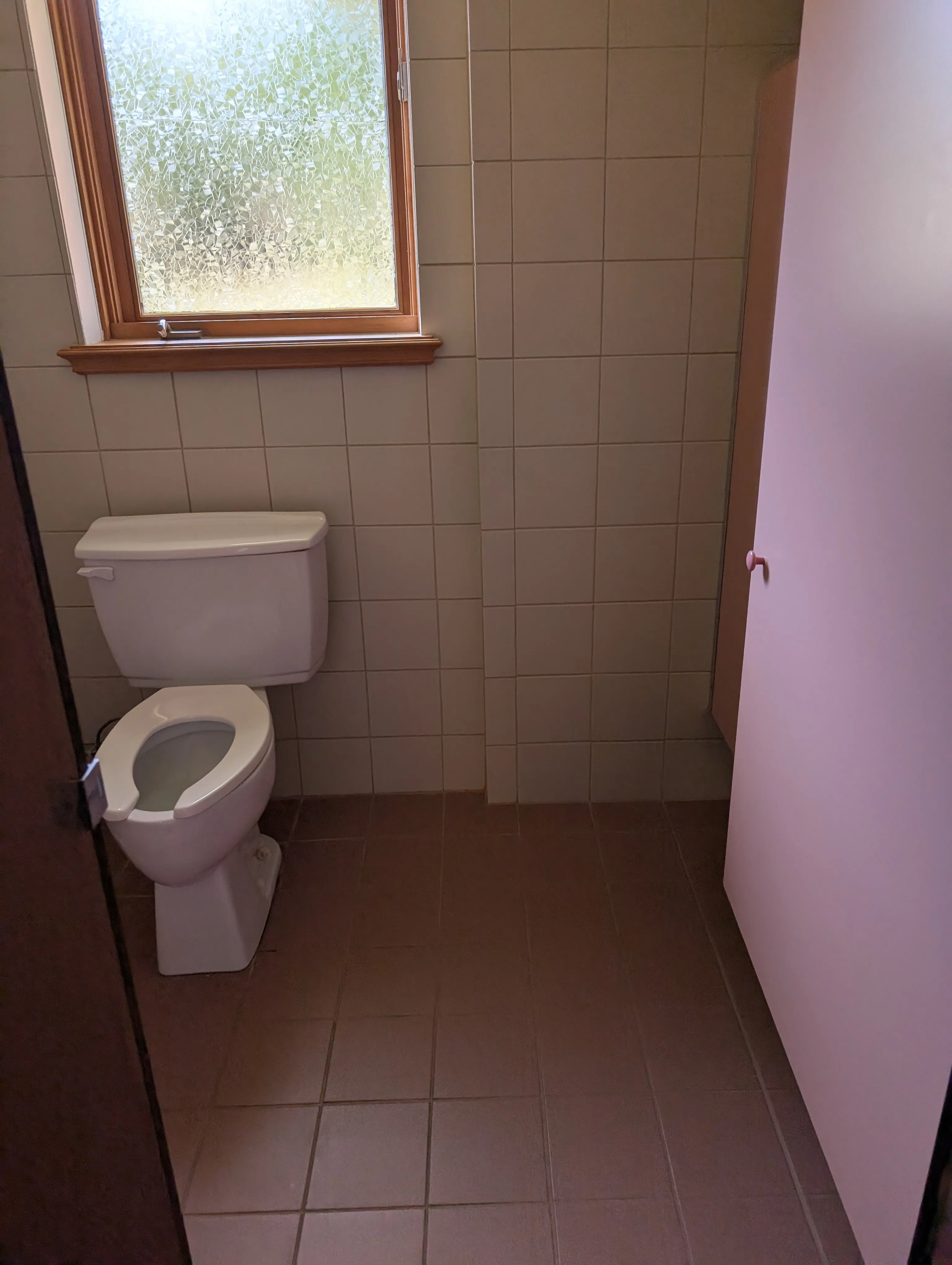 Women's restroom - transfer area next to the bowl