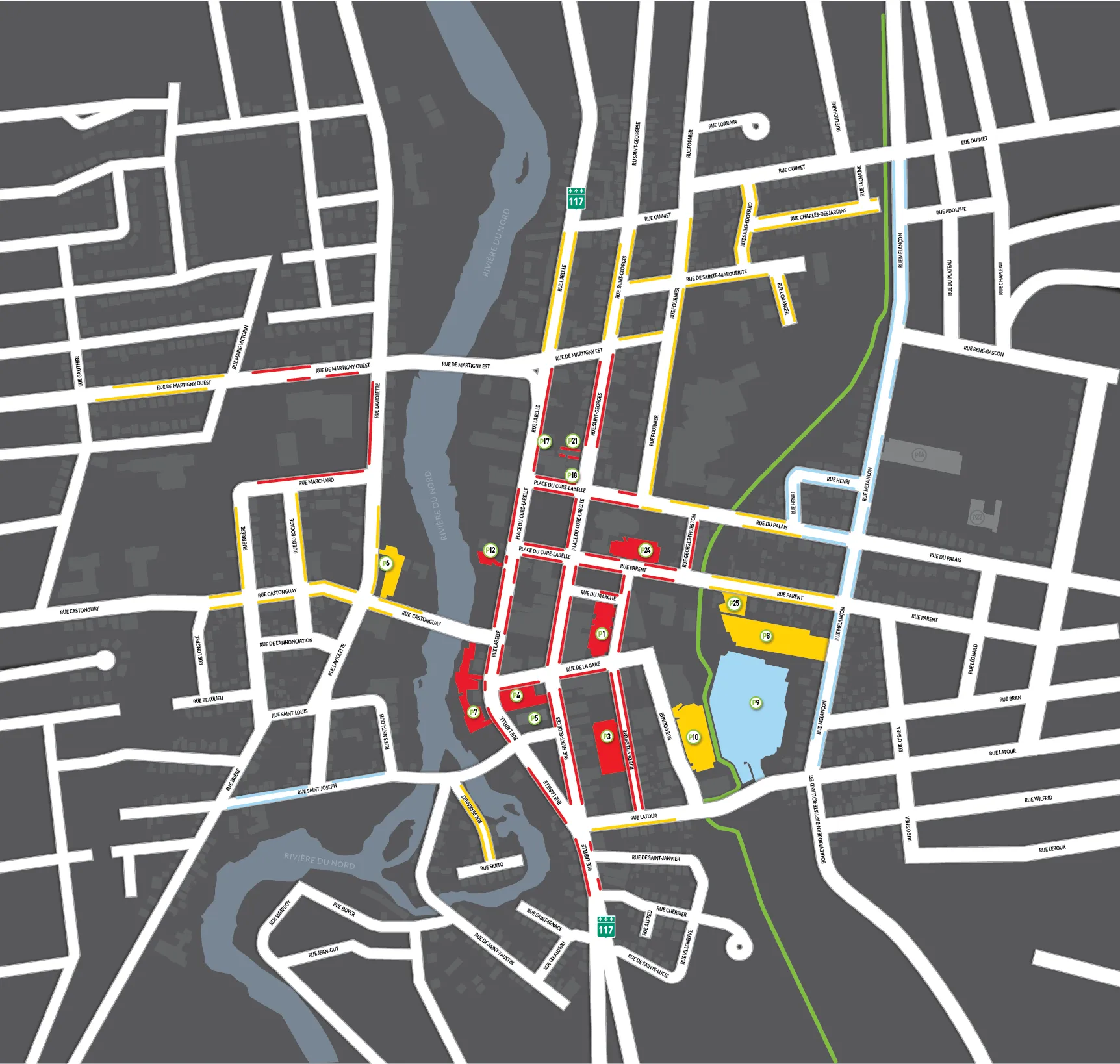 Stationnement public - P10 (zone jaune) - Rue Godmer